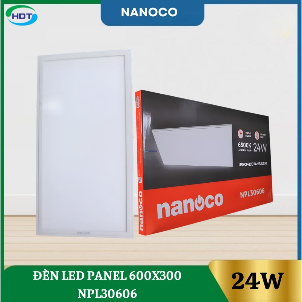 Đèn Led Panel 600x300 Nanoco 24W NPL30606