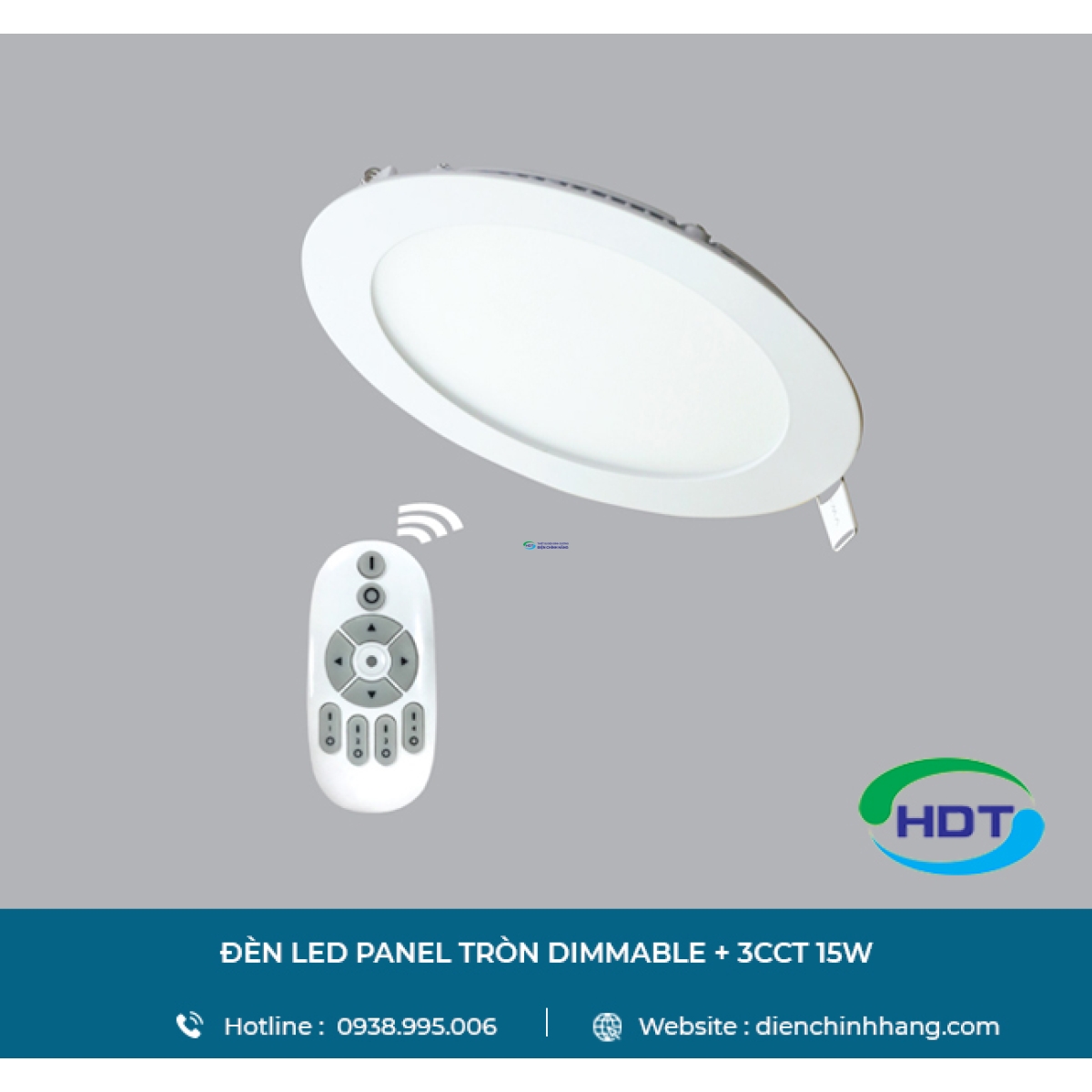 ĐÈN LED ÂM TRẦN MPE 15W TRÒN DIMMABLE + 3CCT