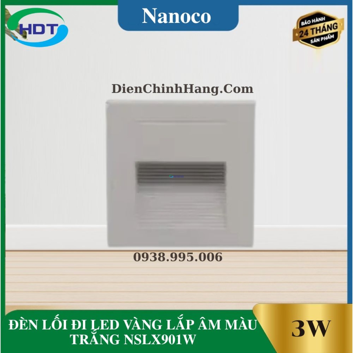 ĐÈN LỐI ĐI LED VÀNG LẮP ÂM MÀU TRẮNG NSLX901W