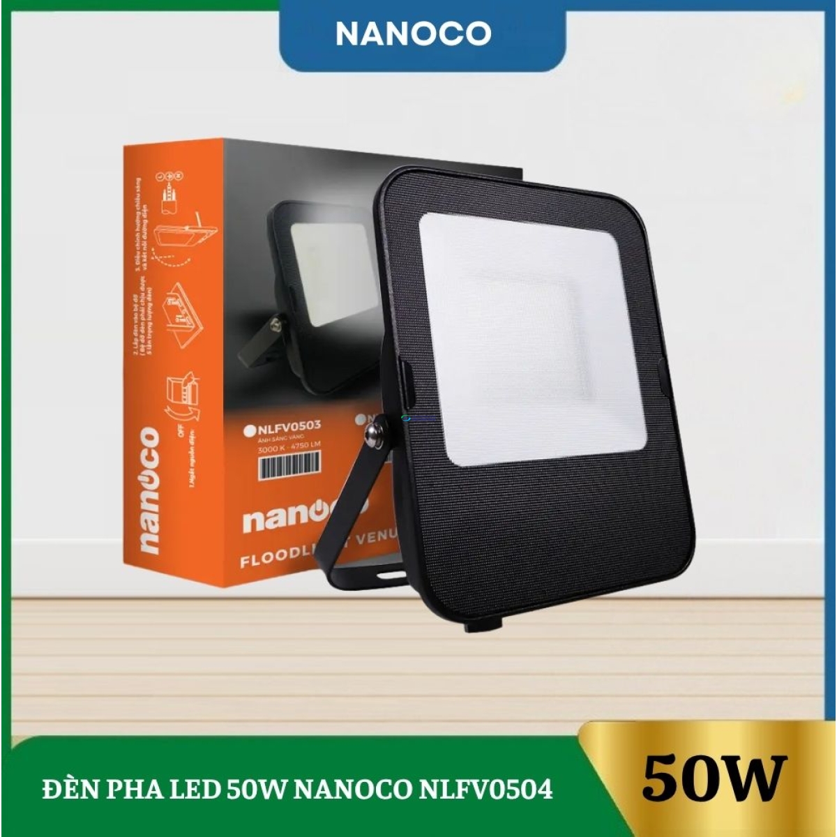 Đèn Pha Led 50W Nanoco NLFV0504/NLFV0503