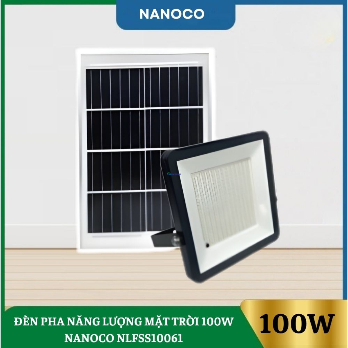 Đèn Pha Năng Lượng Mặt Trời 100W Nanoco NLFSS10061