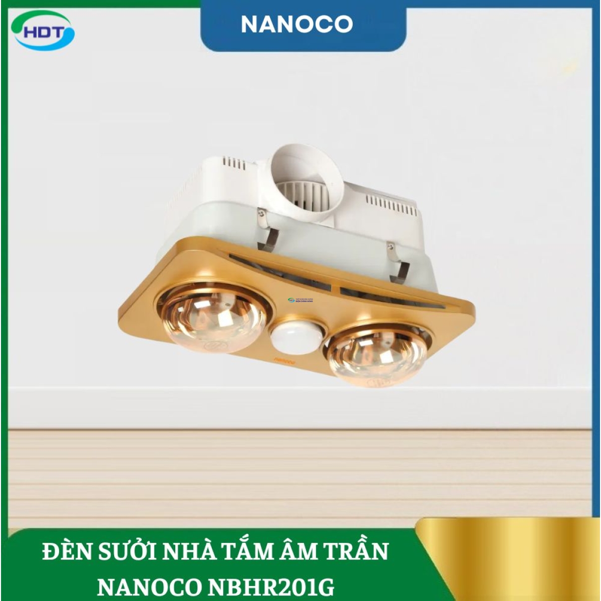 Đèn Sưởi Nhà Tắm Âm Trần Nanoco NBHR201G