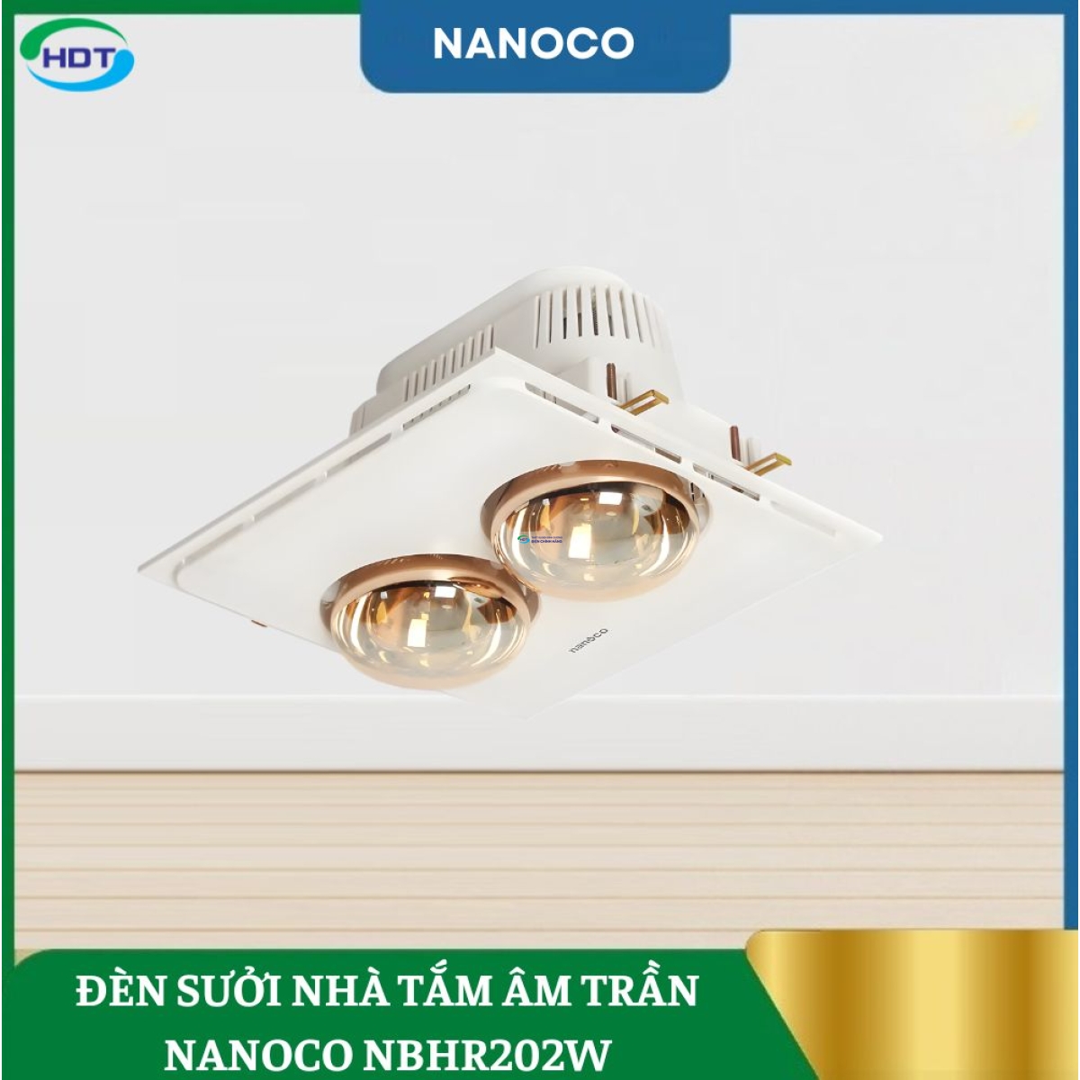 Đèn Sưởi Nhà Tắm Âm Trần Nanoco NBHR202W