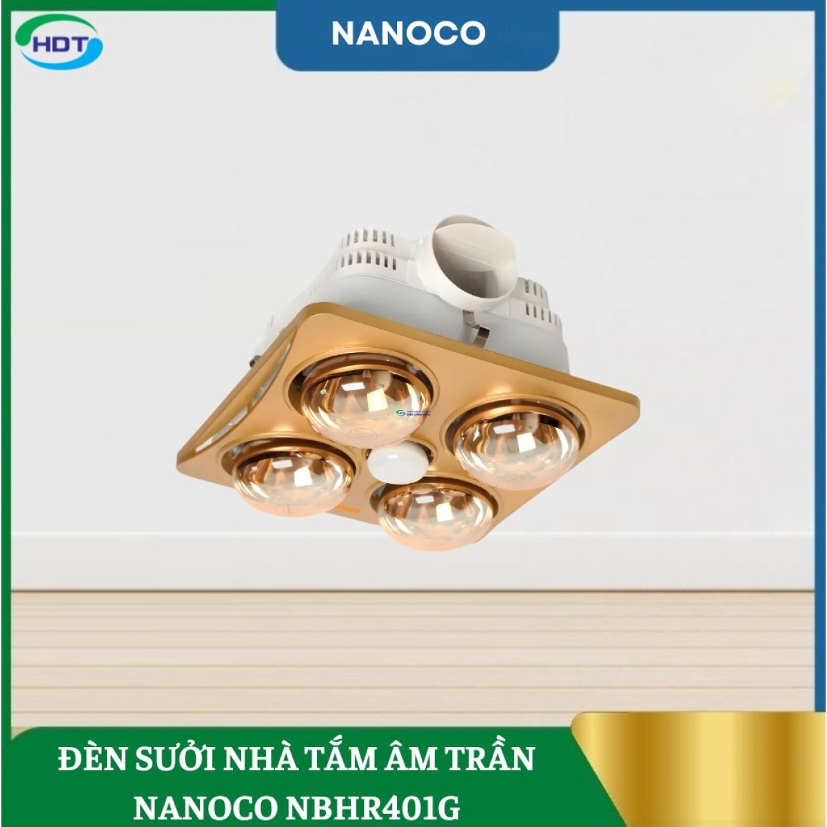 Đèn Sưởi Nhà Tắm Âm Trần Nanoco NBHR401G