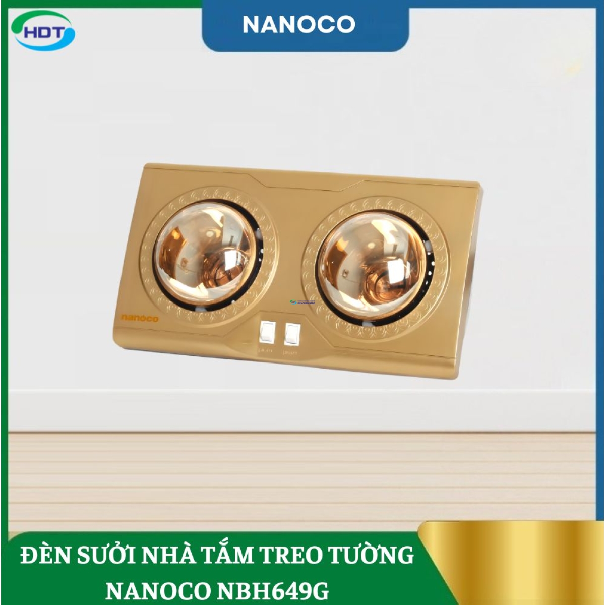 Đèn Sưởi Nhà Tắm Treo Tường Nanoco NBH649G