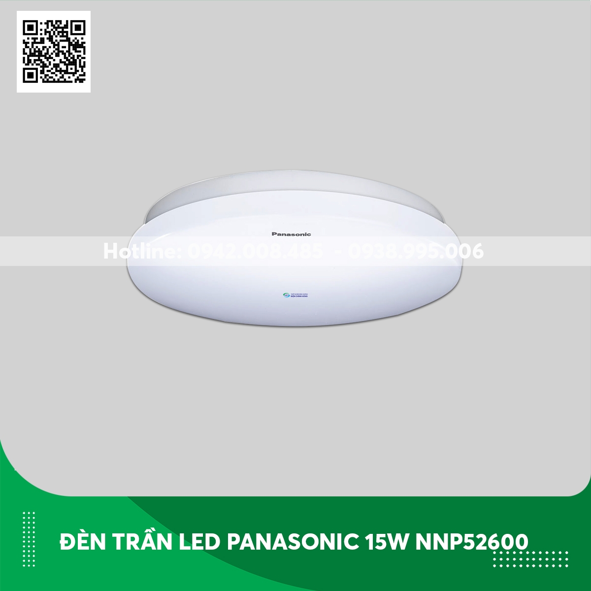 Đèn trần led dành cho lối đi phòng tắm hành lang ban công 15W Panasonic NNP52600 ánh sáng trắng