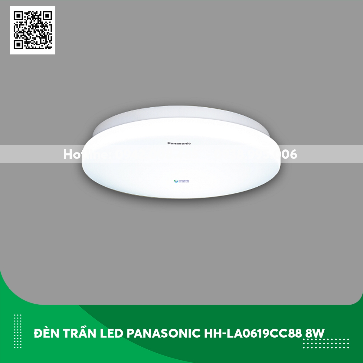  Đèn trần led dành cho lối đi phòng tắm hành lang ban công Panasonic HH-LA0619CC88 8W ánh sáng trắng