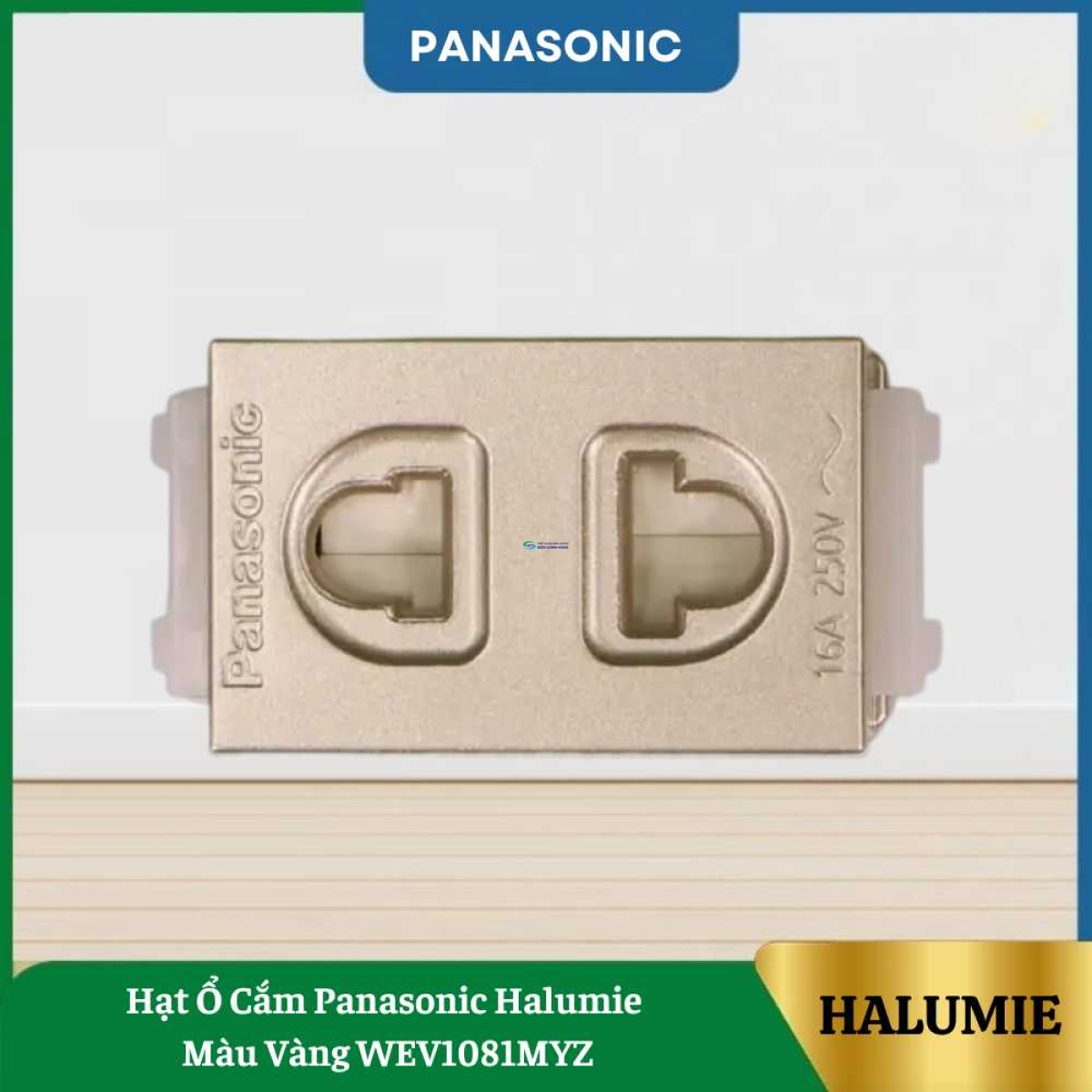 Hạt Ổ Cắm Panasonic Halumie Màu Vàng WEV1081MYZ