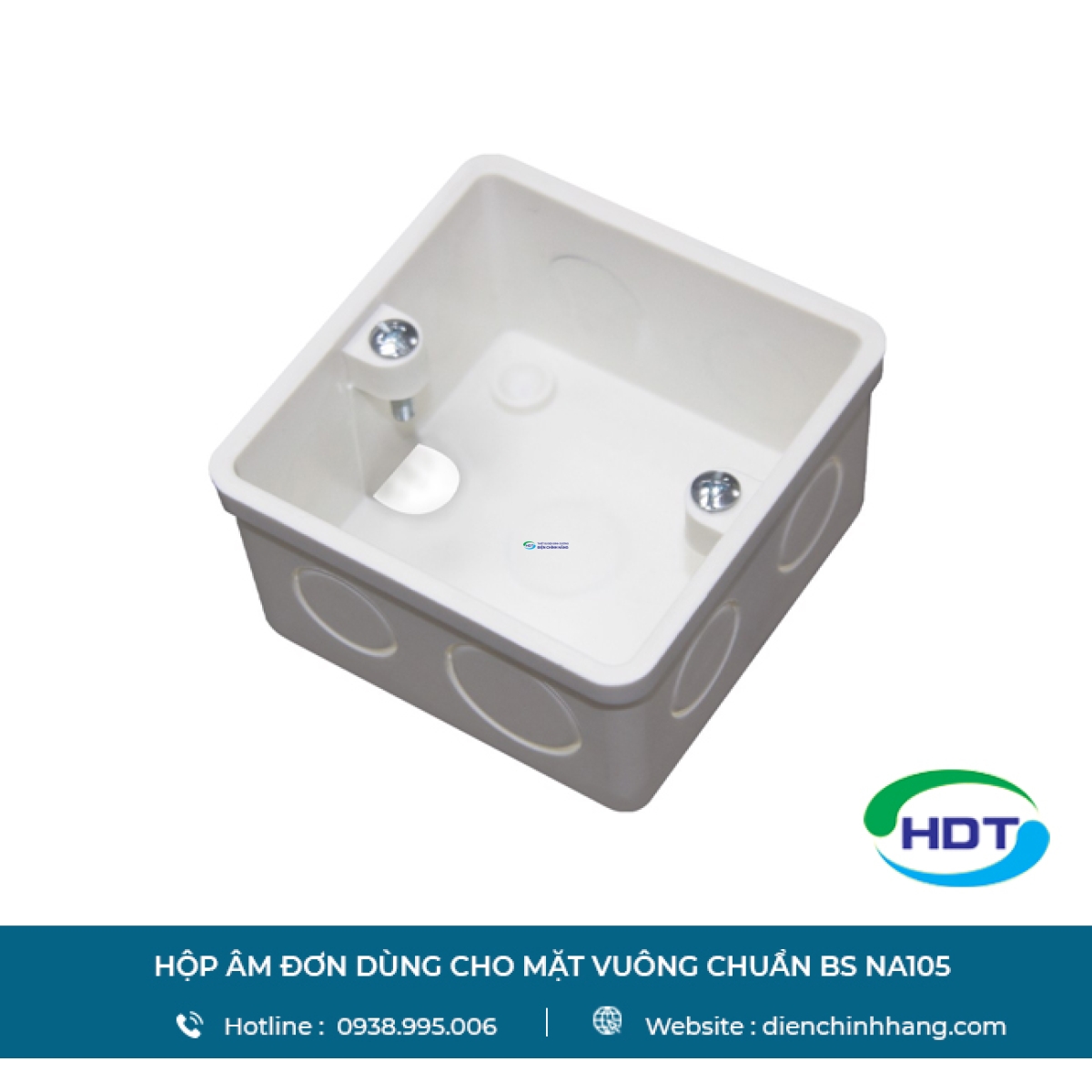 Hộp âm đơn dùng cho mặt vuông chuẩn BS Nanoco NA105