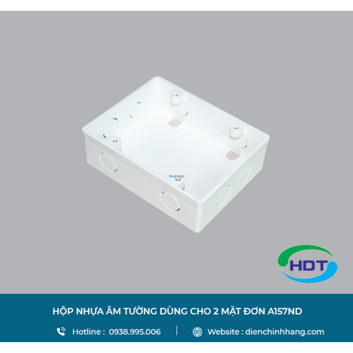 HỘP NHỰA ÂM TƯỜNG MPE DÙNG CHO 2 MẶT ĐƠN A157ND