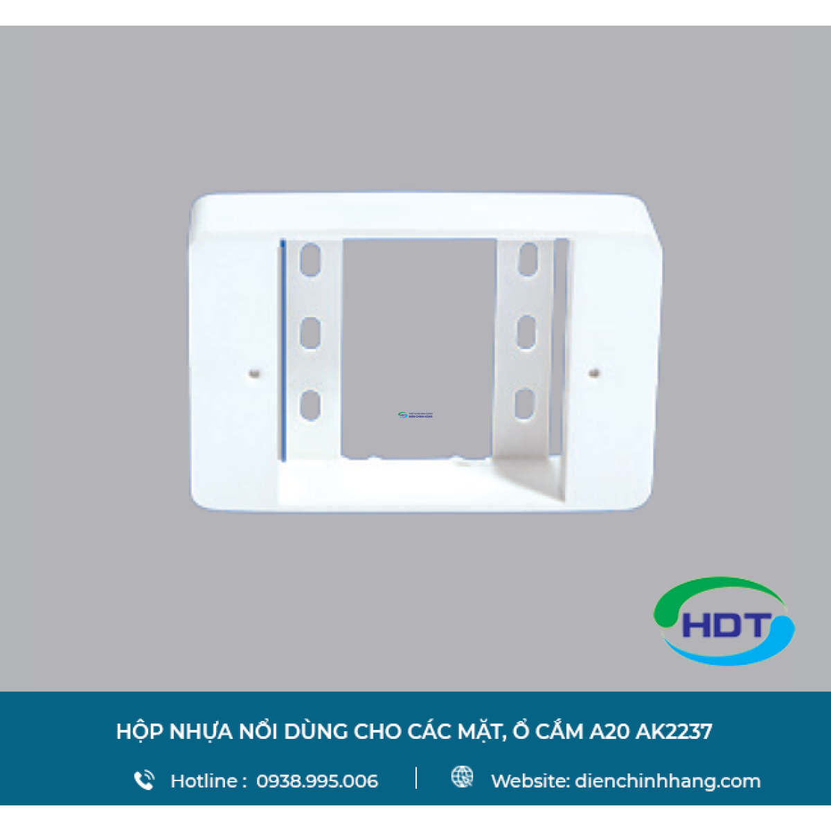 Hộp nhựa nổi dùng cho các mặt, ổ cắm a20 ak2237