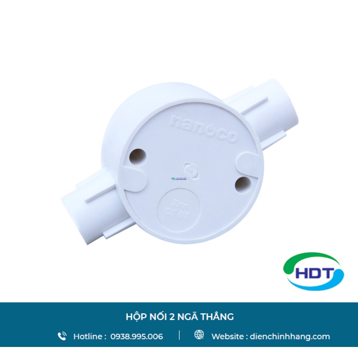 Hộp nối 2 ngã thẳng Nanoco