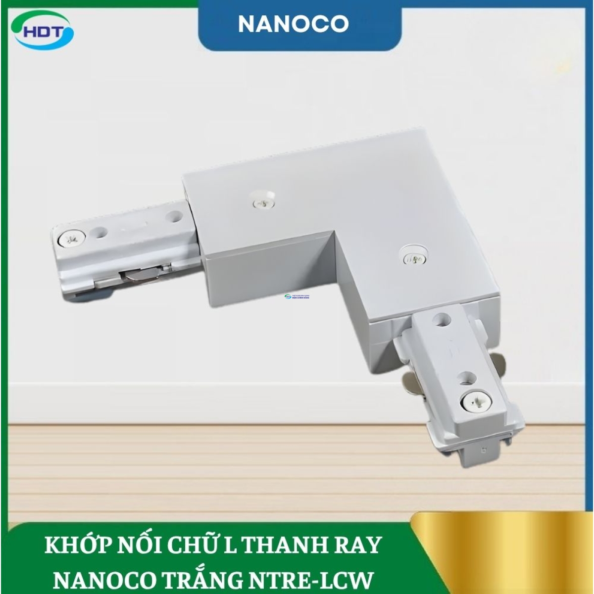Khớp Nối Chữ L Cho Thanh Ray Đèn Rọi Trắng NTRE-LCW