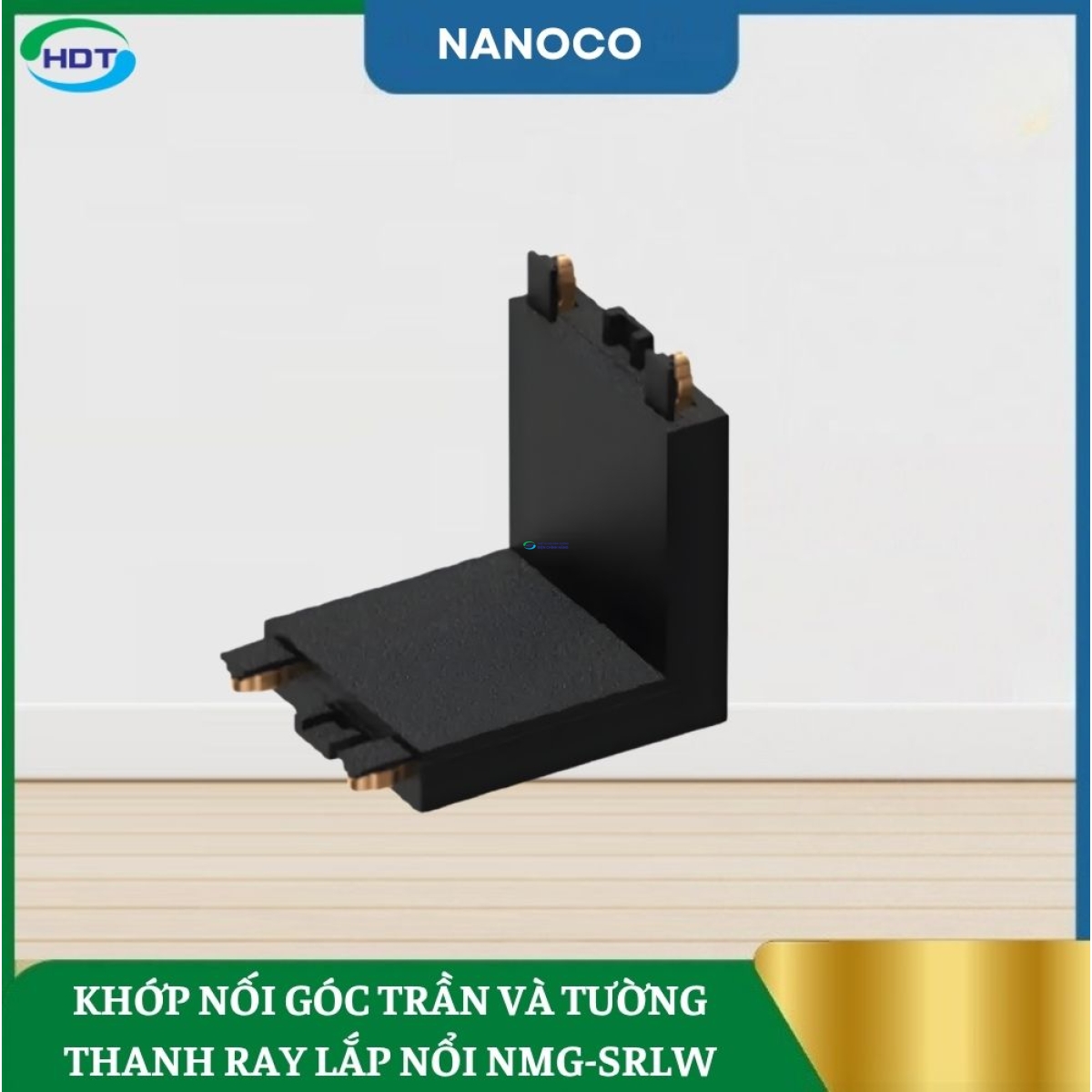 Khớp Nối Góc Trần Và Tường Thanh Ray Lắp Nổi Nanoco NMG-SRLW