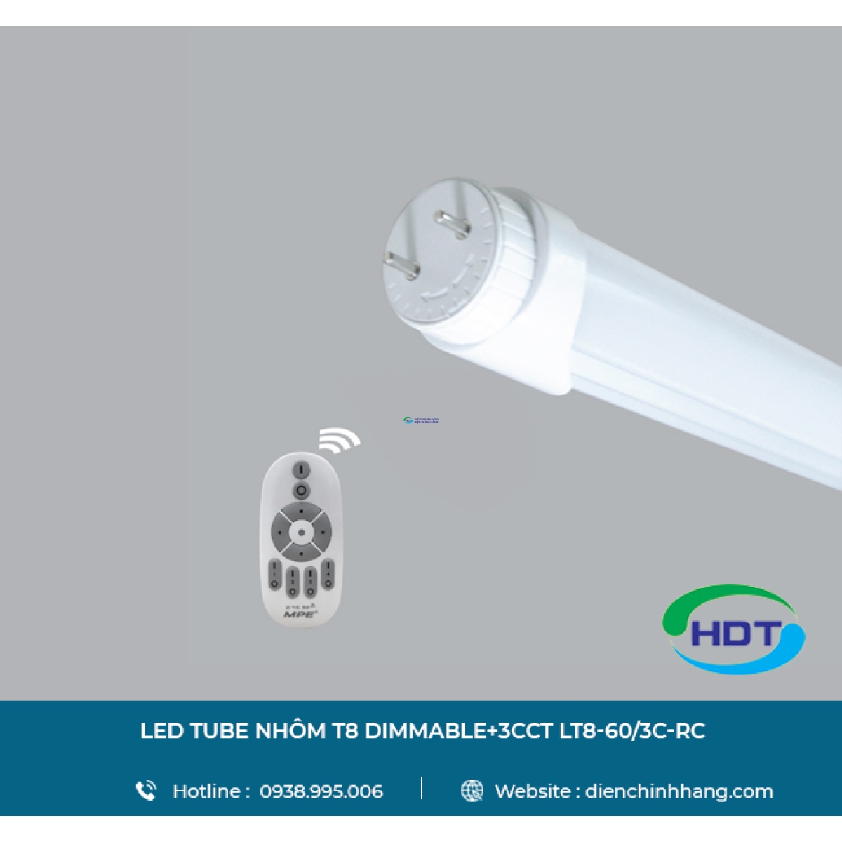  LED TUBE NHÔM MPE T8 DIMMABLE+3CCT LT8-60/3C-RC