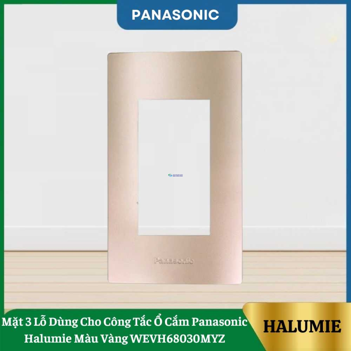 Mặt 3 Lỗ Dùng Cho Công Tắc Ổ Cắm Panasonic Halumie Màu Vàng WEVH68030MYZ