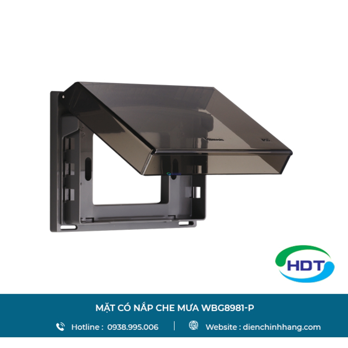 Mặt che mưa vuông Panasonic kính trong WBG8981-P