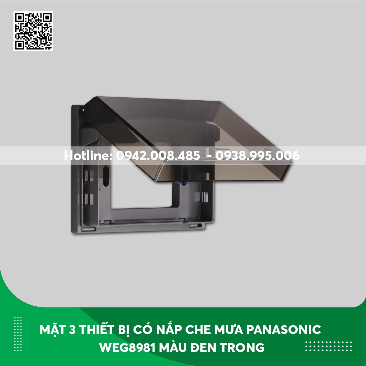 Mặt che mưa vuông Panasonic WEG8981 kính trong