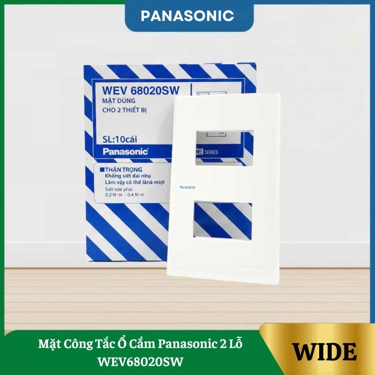 Mặt Công Tắc Ổ Cắm Panasonic 2 Lỗ WEV68020SW