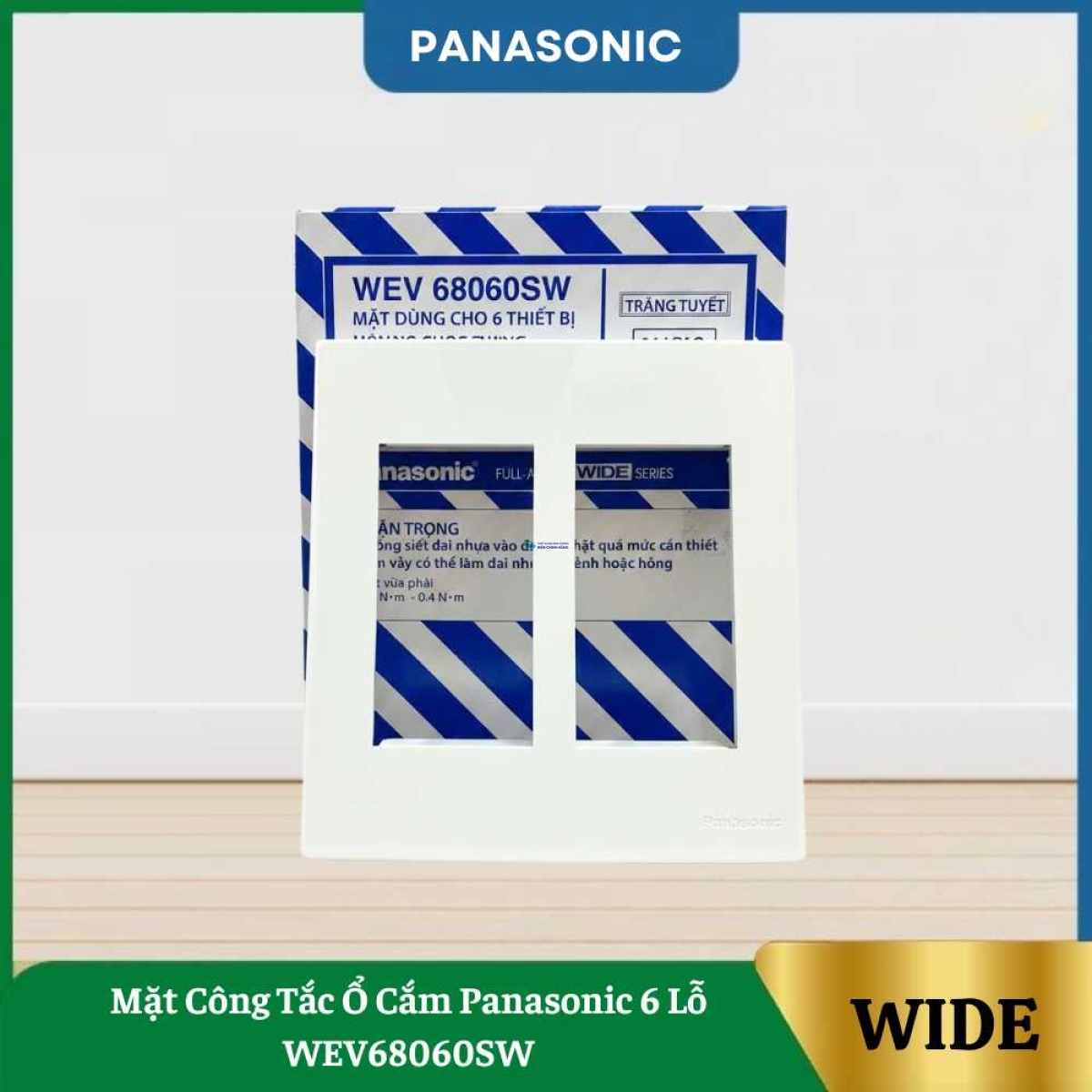 Mặt Công Tắc Ổ Cắm Panasonic 6 Lỗ WEV68060SW