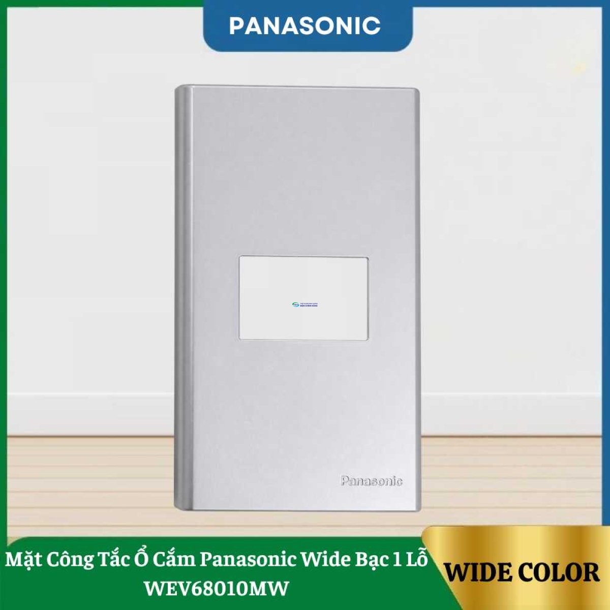 Mặt Công Tắc Ổ Cắm Panasonic Wide Bạc 1 Lỗ WEV68010MW