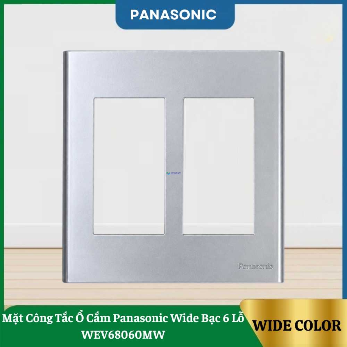 Mặt Công Tắc Ổ Cắm Panasonic Wide Bạc 6 Lỗ WEV68060MW