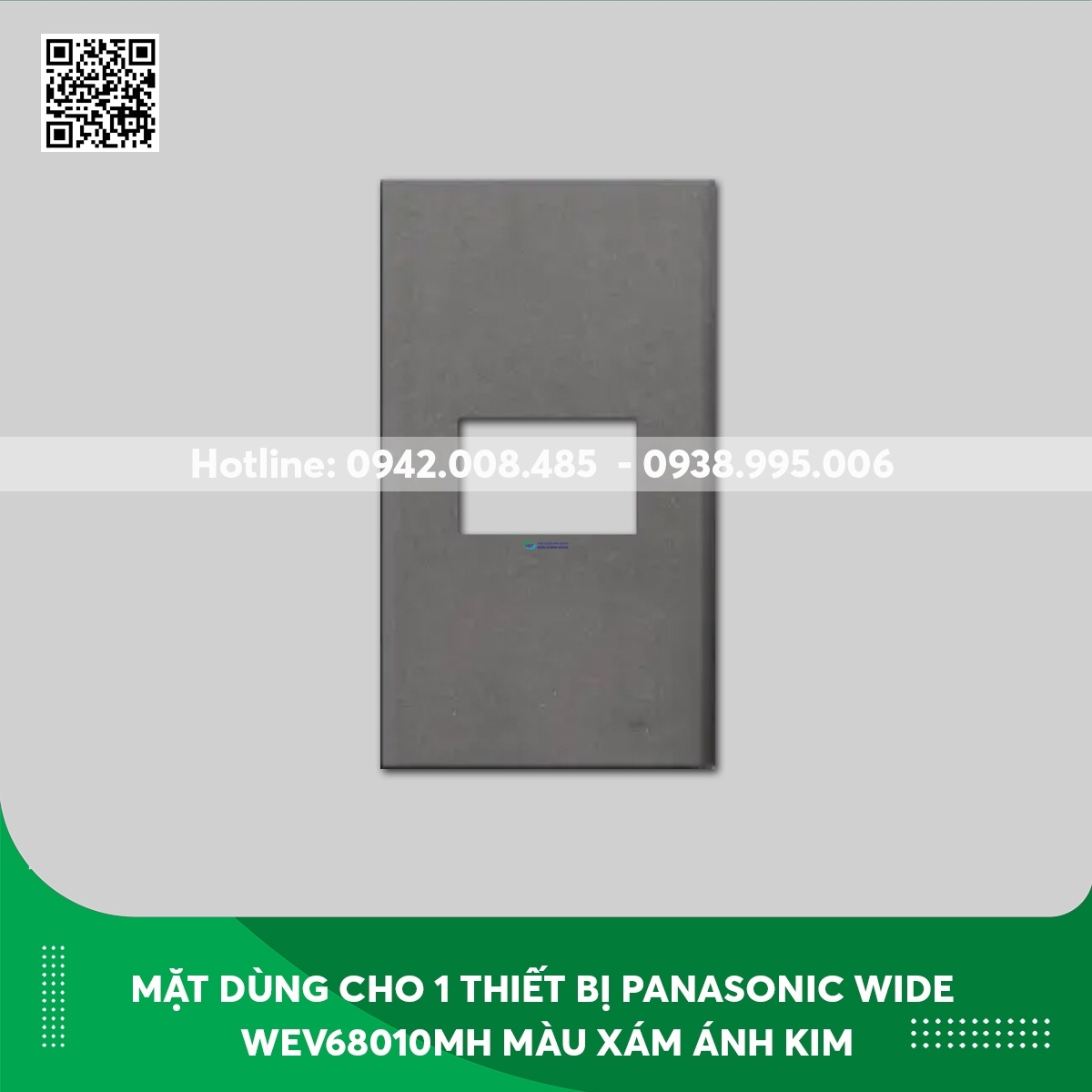 Mặt dùng cho 1 thiết bị Panasonic Wide WEV68010MH màu xám ánh kim