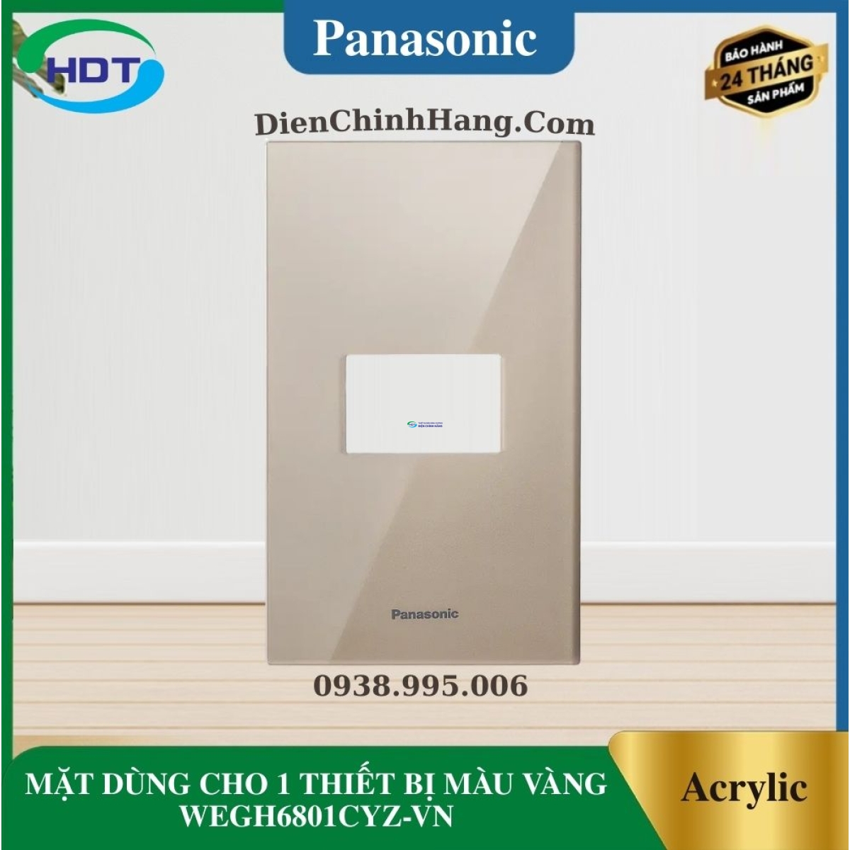 MẶT DÙNG CHO 1 THIẾT BỊ MÀU VÀNG WEGH6801CYZ-VN