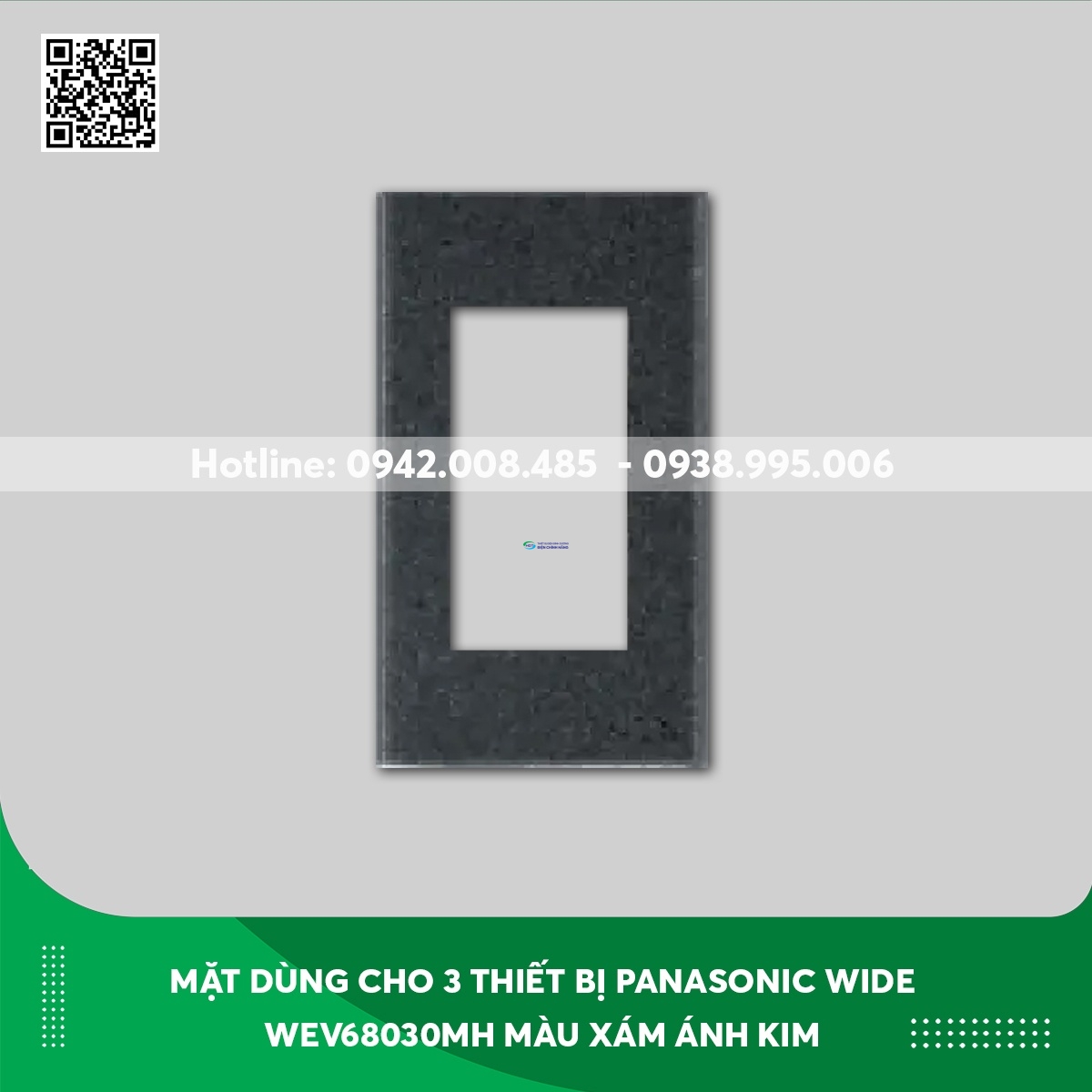 Mặt dùng cho 3 thiết bị Panasonic Wide WEV68030MH màu xám ánh kim