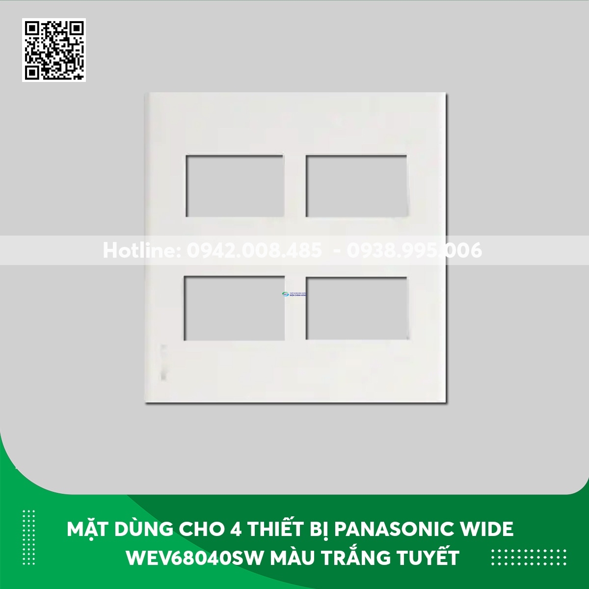 Mặt dùng cho 4 thiết bị Panasonic Wide WEV68040SW màu trắng tuyết