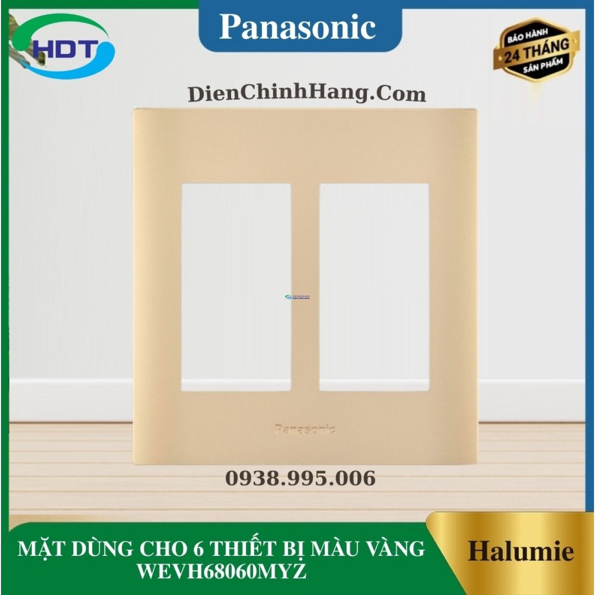 MẶT DÙNG CHO 6 THIẾT BỊ MÀU VÀNG WEVH68060MYZ