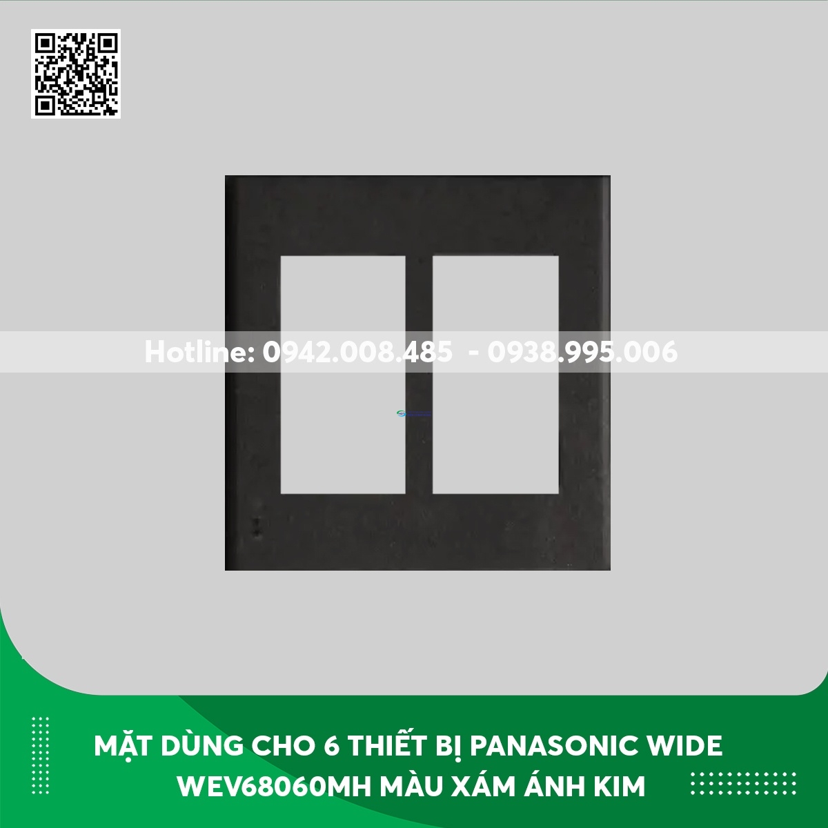 Mặt dùng cho 6 thiết bị Panasonic Wide WEV68060MH màu xám ánh kim