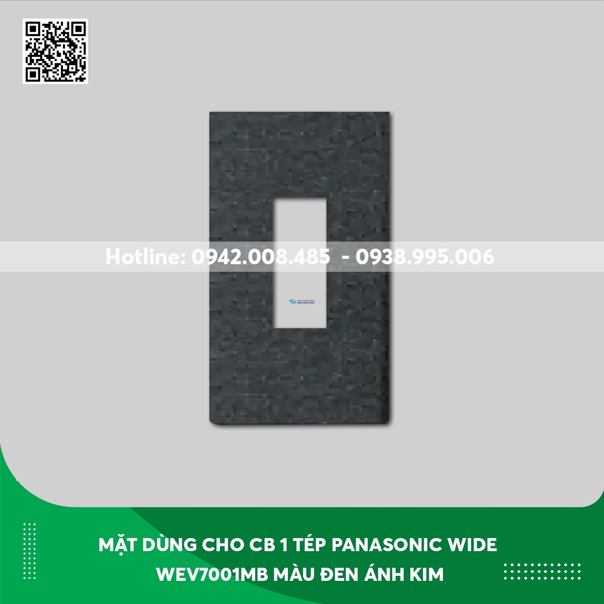 Mặt dùng cho CB 1 tép Panasonic dòng Wide WEV7001MB màu đen ánh kim