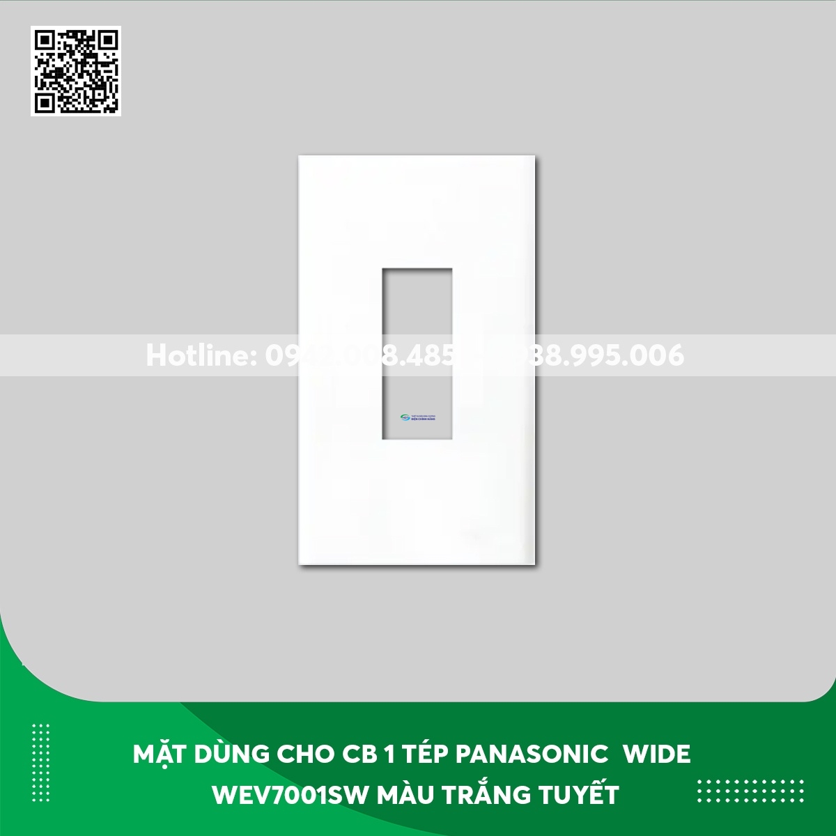 Mặt dùng cho CB 1 tép Panasonic dòng Wide WEV7001SW màu trắng tuyết