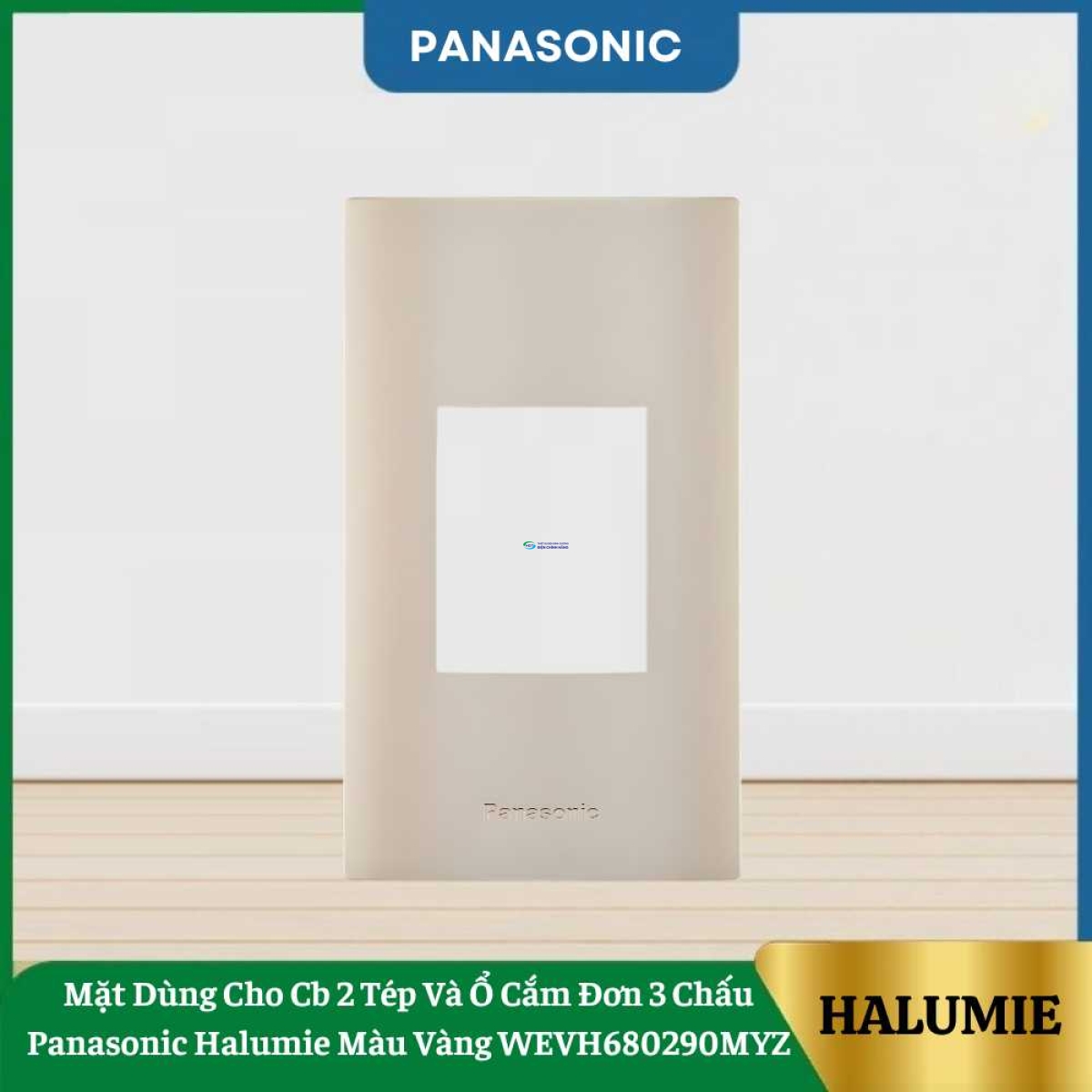 Mặt Dùng Cho Cb 2 Tép Và Ổ Cắm Đơn 3 Chấu Panasonic Halumie Màu Vàng WEVH680290MYZ