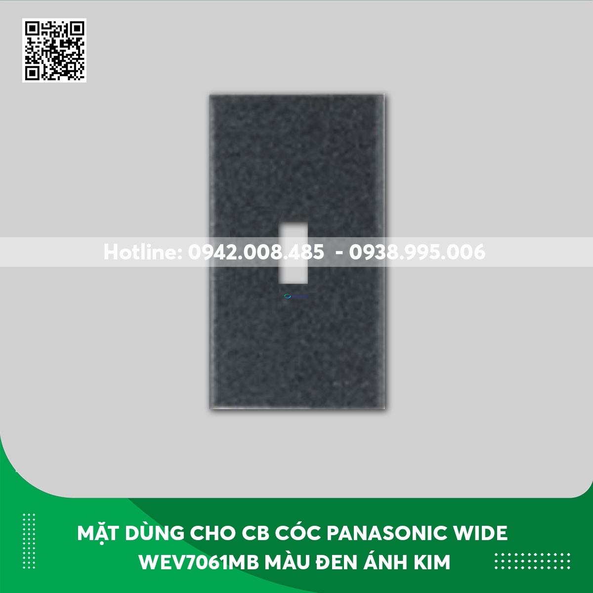 Mặt dùng cho HB(CB cóc) Panasonic dòng Wide WEV7061MB màu đen ánh kim