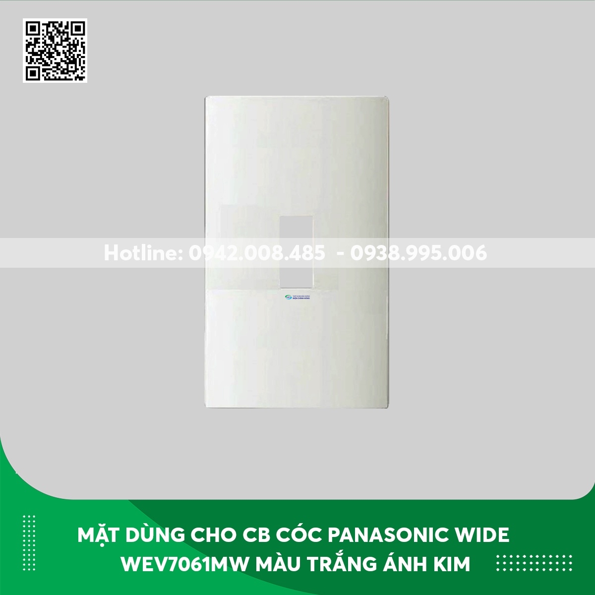 Mặt dùng cho HB(CB cóc) Panasonic dòng Wide WEV7061MW màu trắng ánh kim