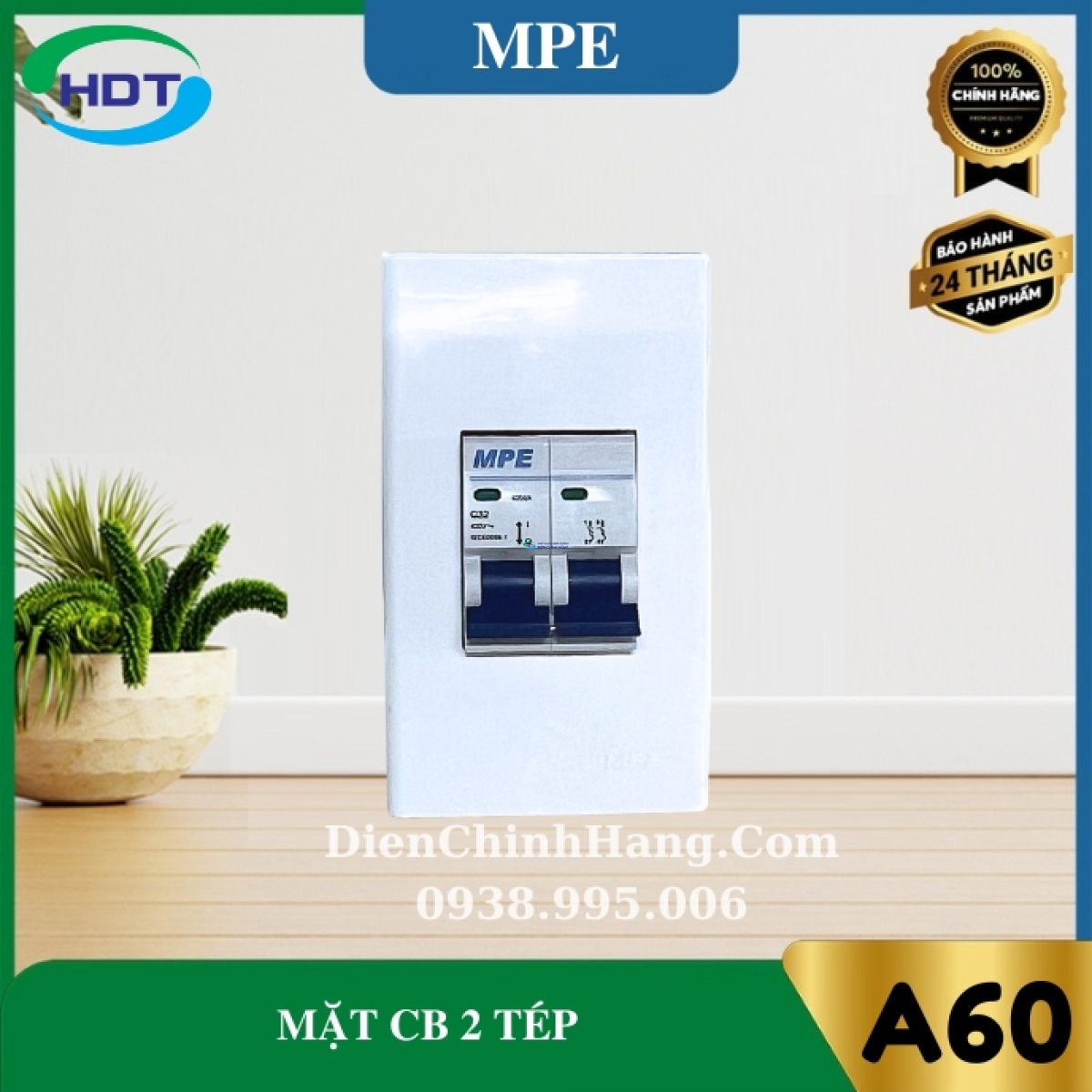 Mặt dùng cho MCB 2 cực MPE A60MCB2