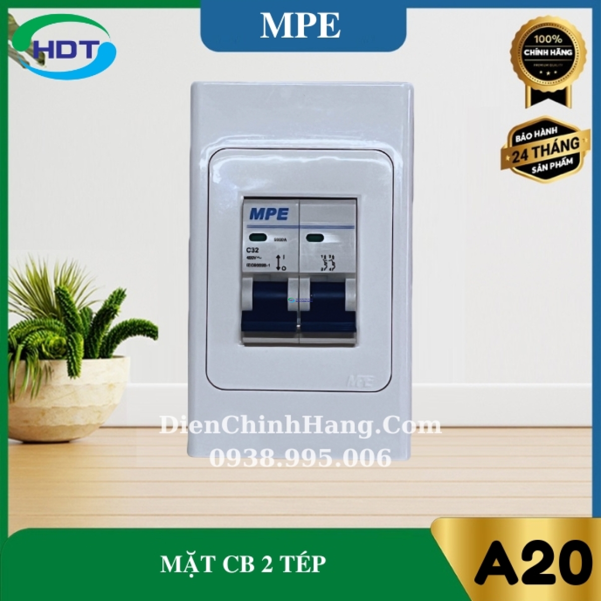 Mặt dùng cho MCB 2 cực MPE AMCB2N