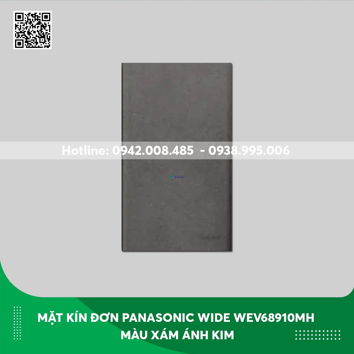 Mặt kín đơn Panasonic dòng Wide WEV68910MH màu xám ánh kim