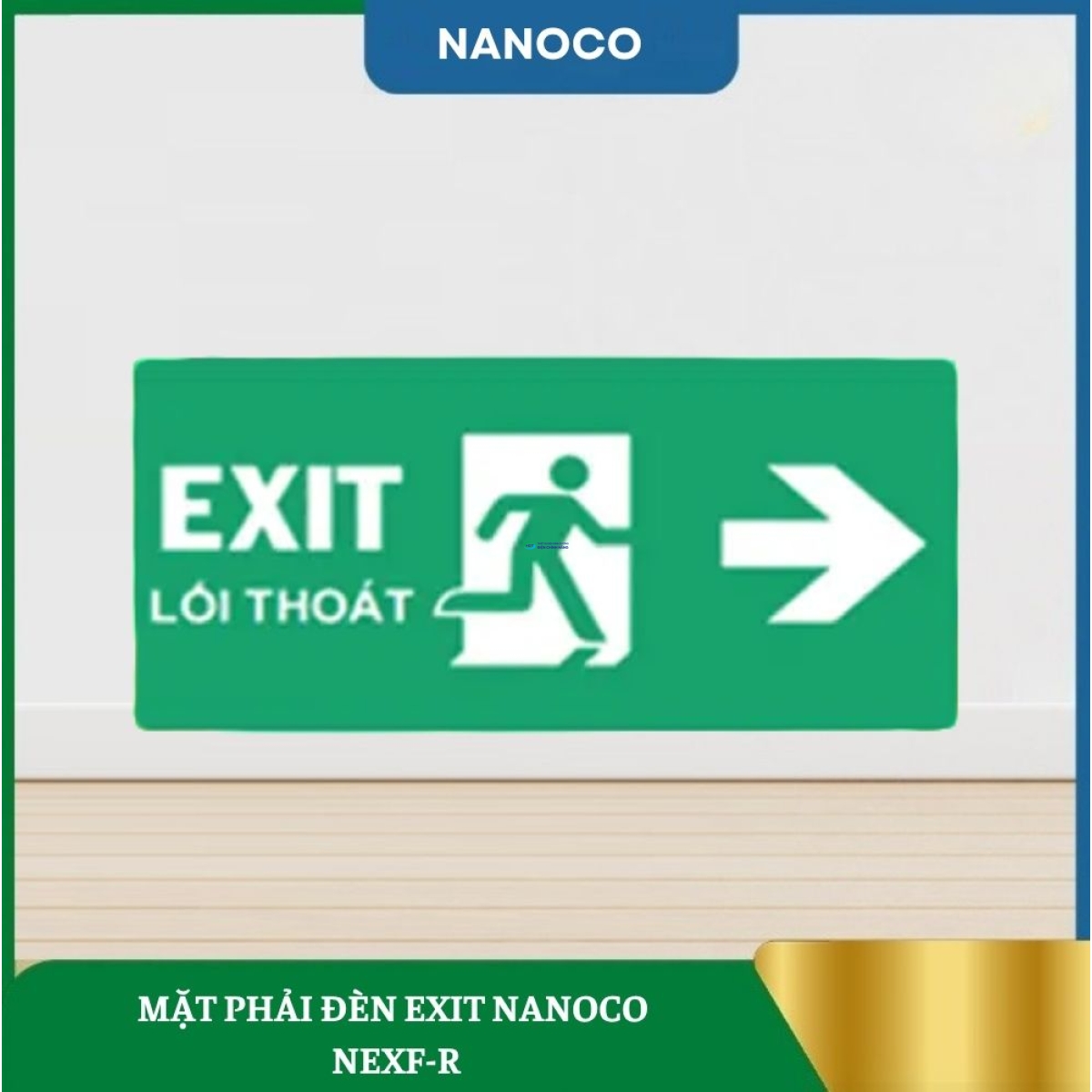 Mặt Phải Đèn EXIT Nanoco NEXF-R
