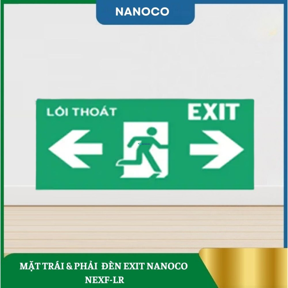 Mặt Trái & Phải Đèn EXIT Nanoco NEXF-LR