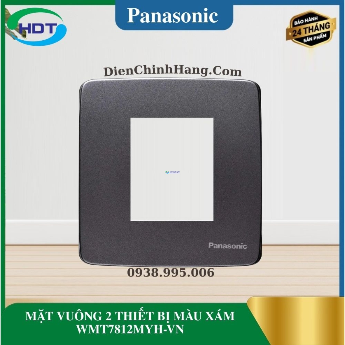 MẶT VUÔNG 2 THIẾT BỊ MÀU XÁM WMT7812MYH-VN