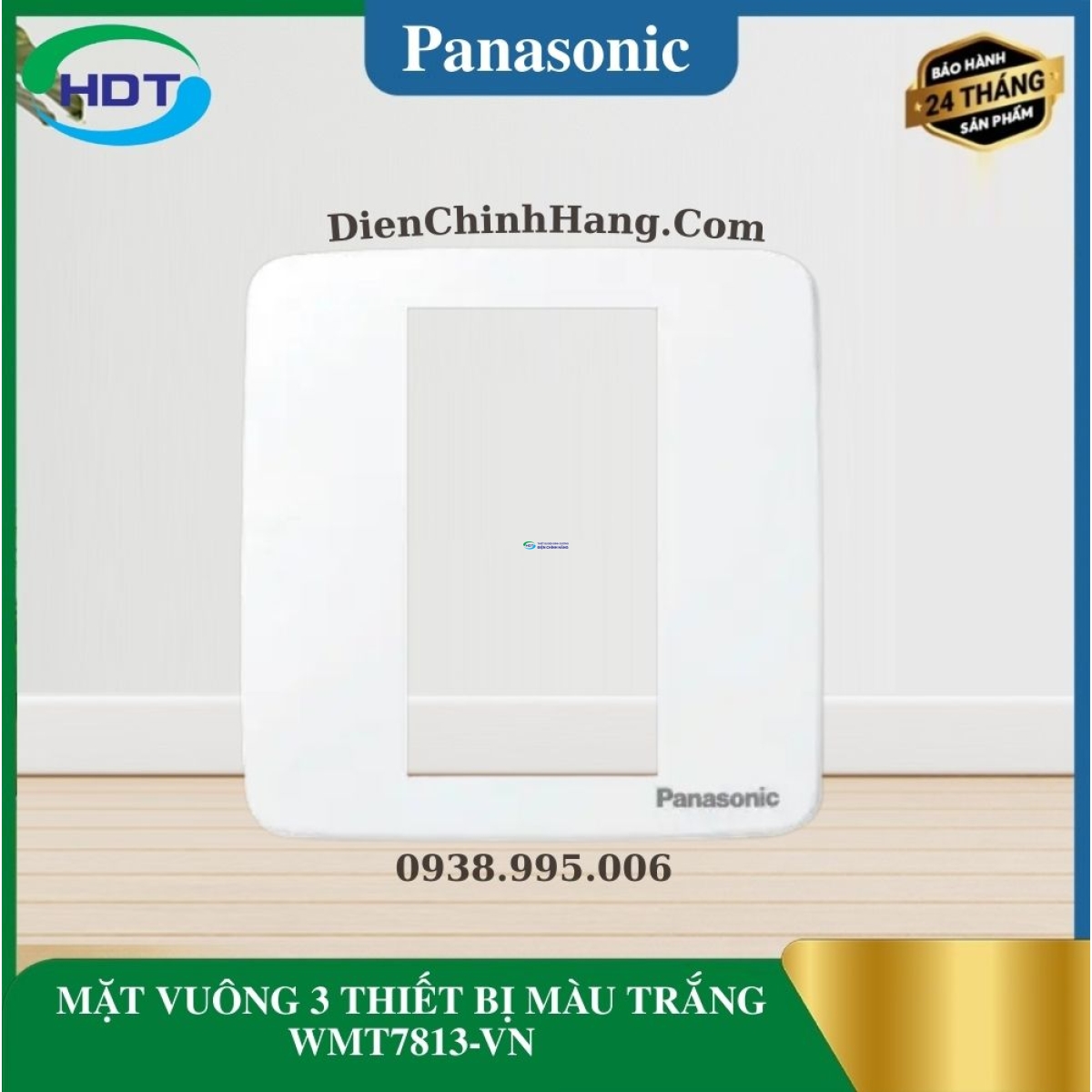 MẶT VUÔNG 3 THIẾT BỊ MÀU TRẮNG WMT7813-VN