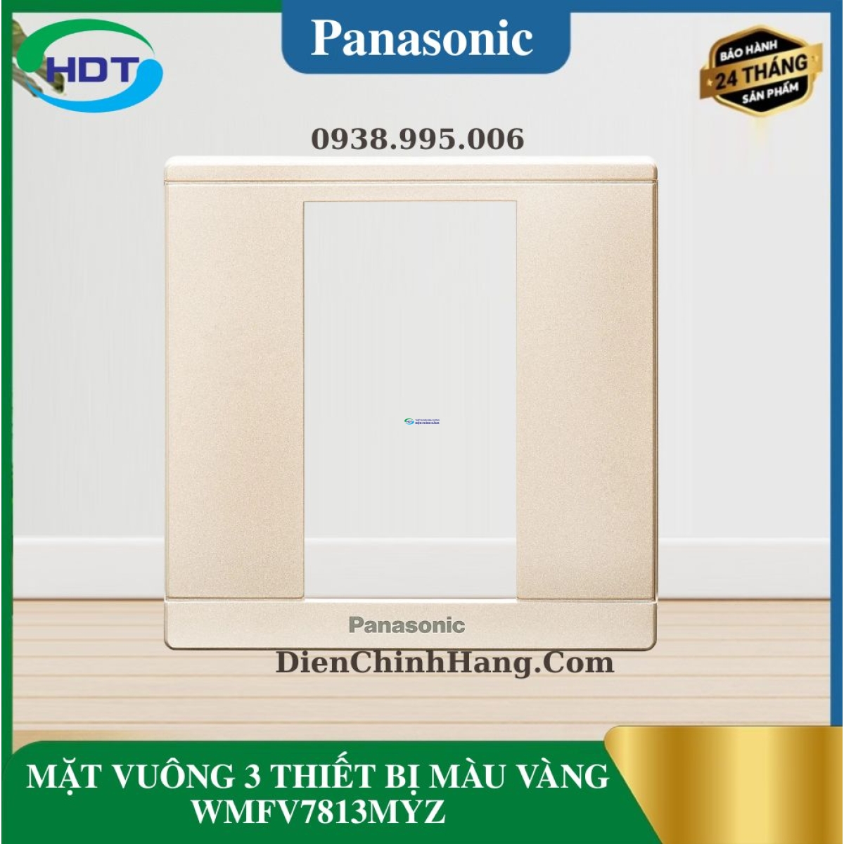  MẶT VUÔNG 3 THIẾT BỊ MÀU VÀNG WMFV7813MYZ