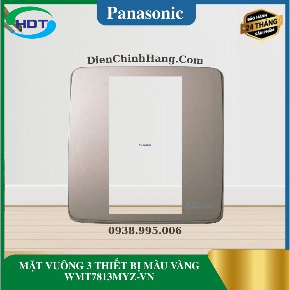 MẶT VUÔNG 3 THIẾT BỊ MÀU VÀNG WMT7813MYZ-VN