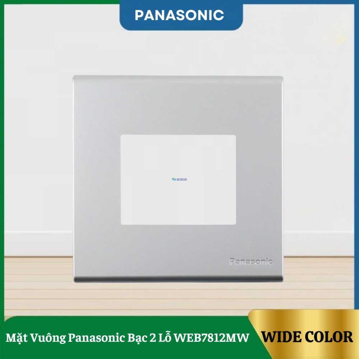 Mặt Vuông Panasonic Bạc 2 Lỗ WEB7812MW
