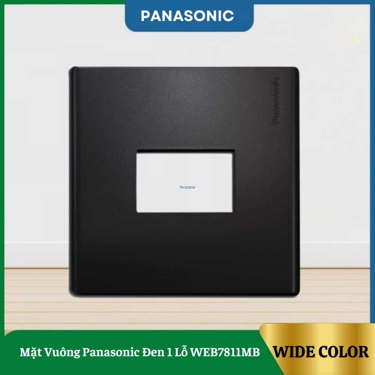 Mặt Vuông Panasonic Đen 1 Lỗ WEB7811MB