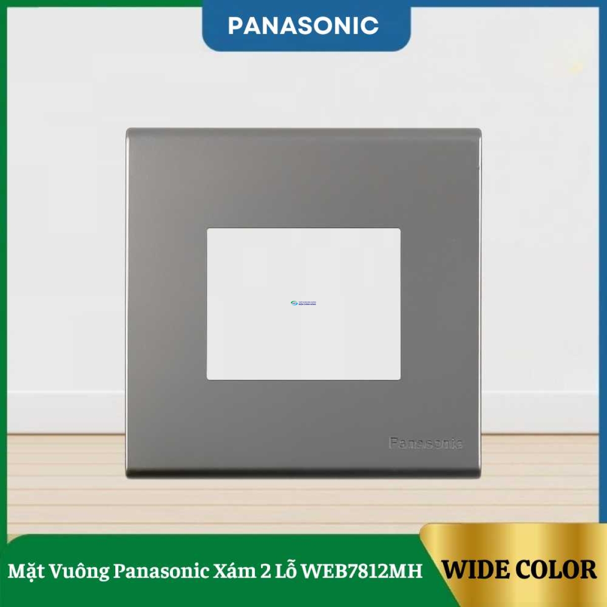 Mặt Vuông Panasonic Xám 2 Lỗ WEB7812MH