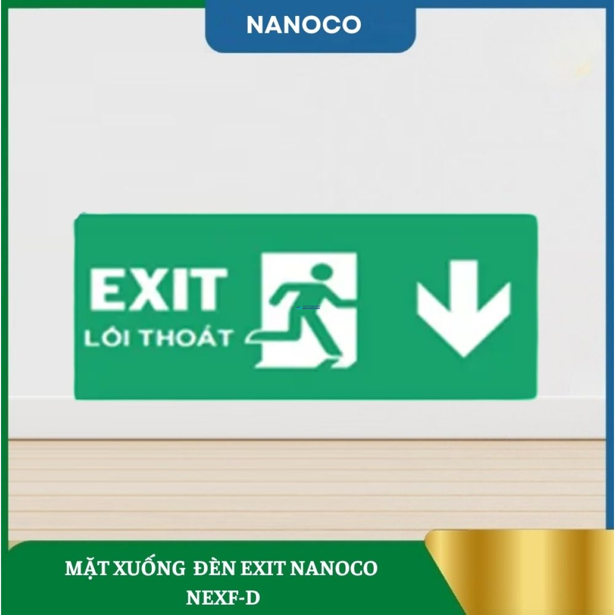 Mặt Xuống Đèn EXIT Nanoco NEXF-D